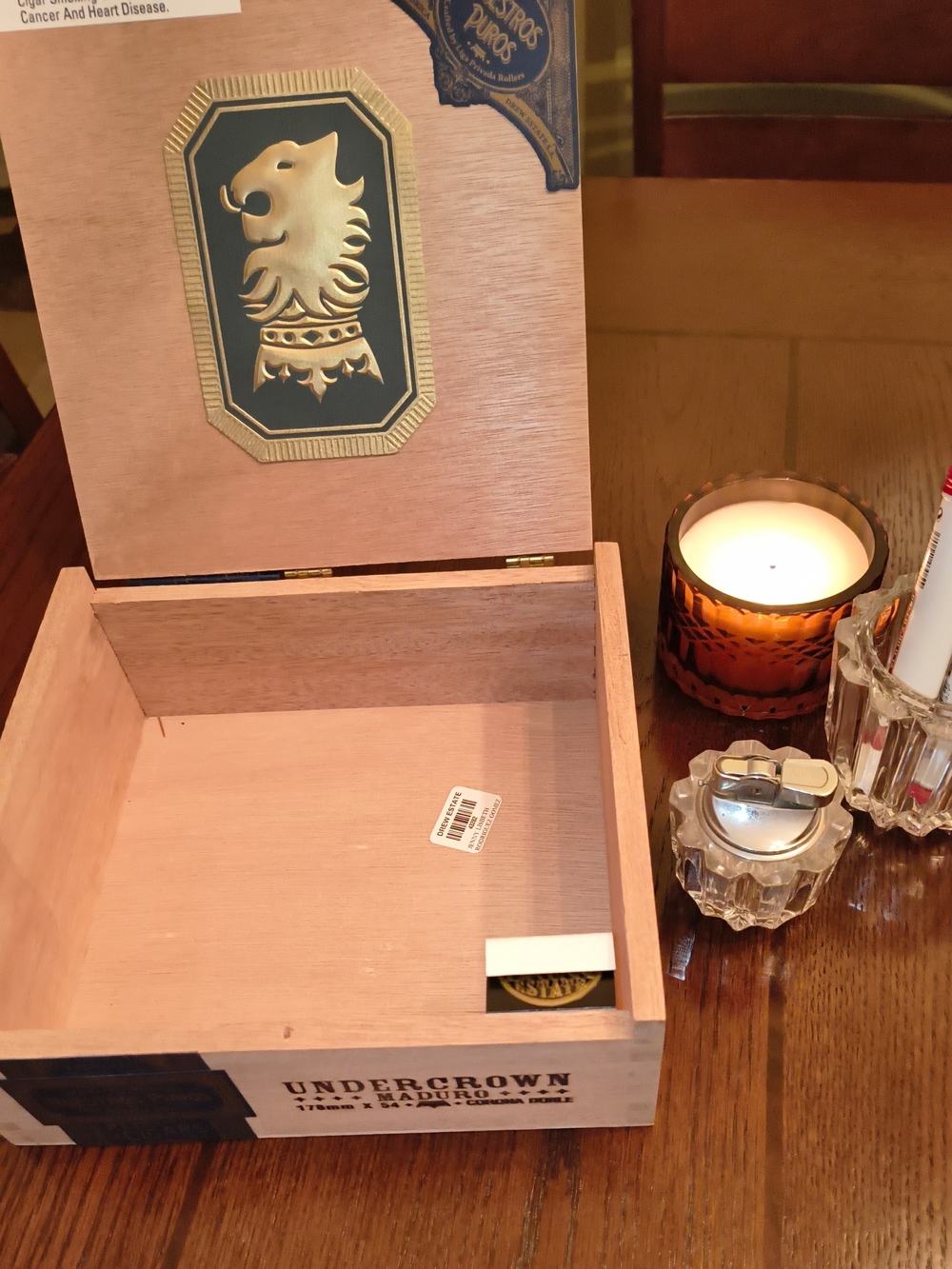 Natural Wood Cigar Box  -Store Leftover